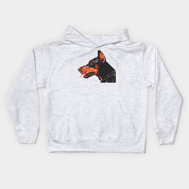 Doberman Kids Hoodie by BSquared